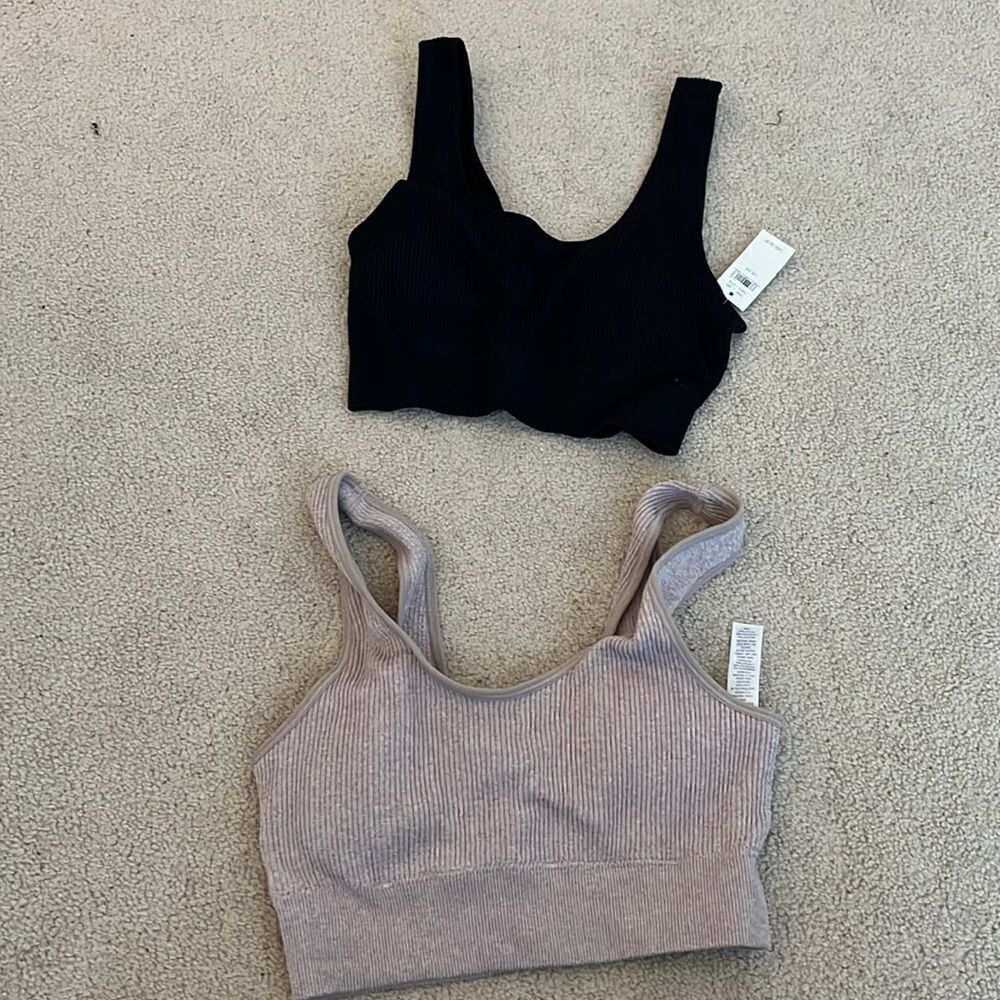 Ribbed lightly lined bra XS